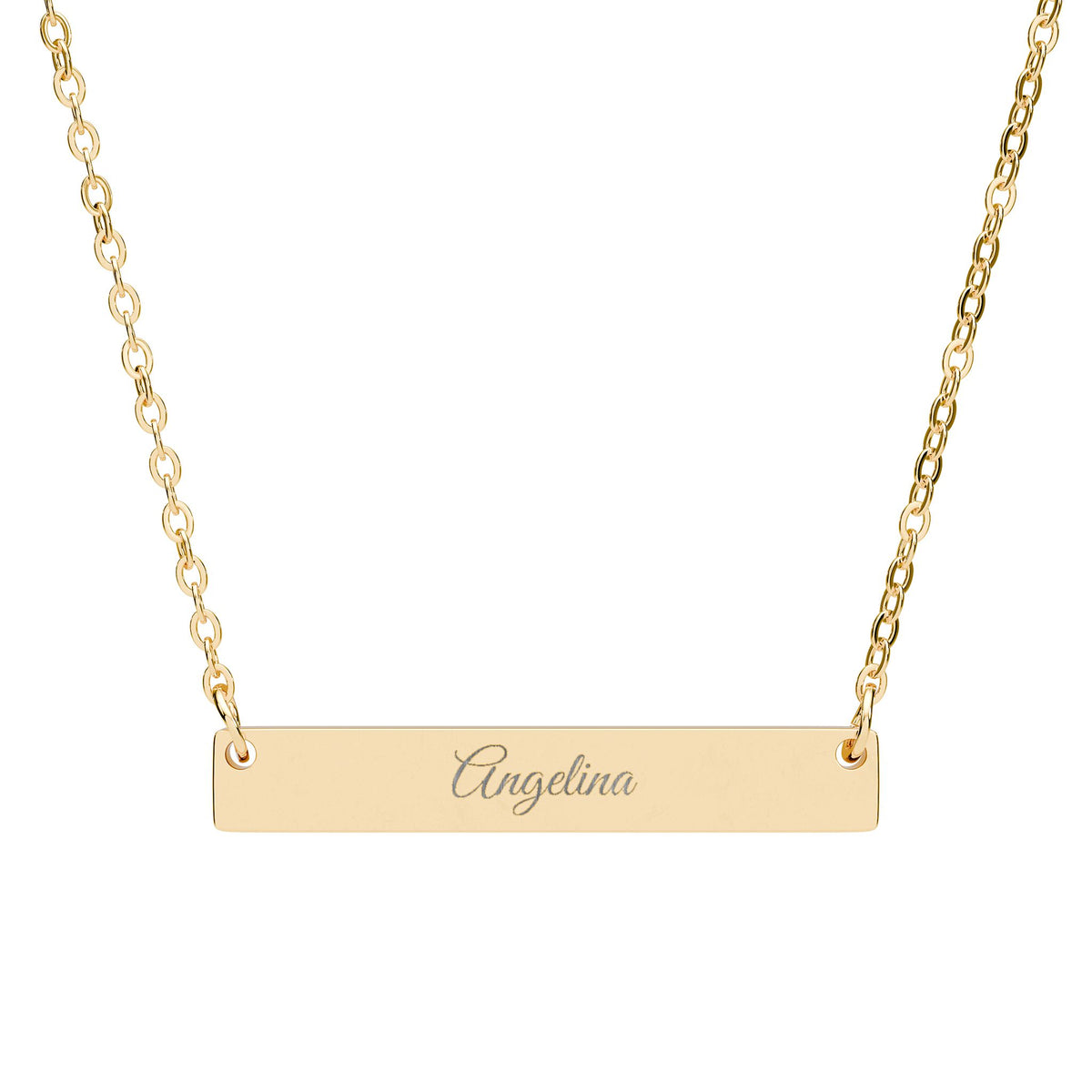 Personalized Horizontal Bar Necklace