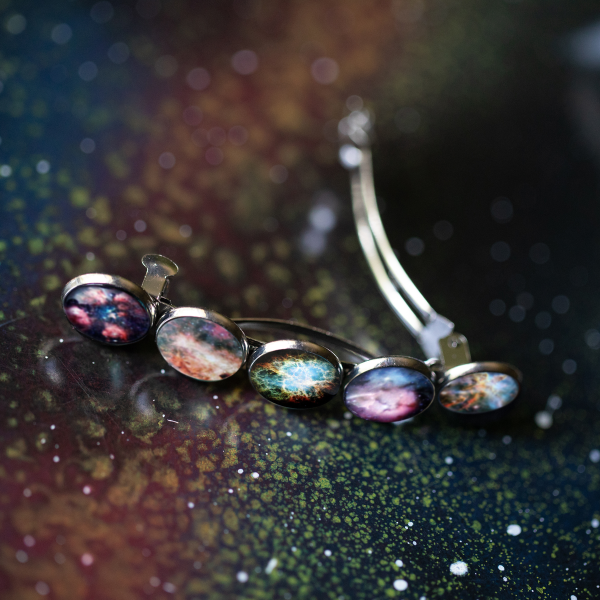 Rainbow Nebula Hair Clip Barrette