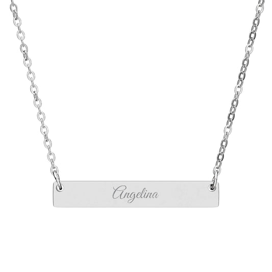 Personalized Horizontal Bar Necklace