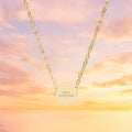 Mini Engraved Circle Necklace | Custom Disc Pendant, Gold or Silver