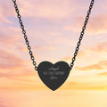 Personalized Heart Necklace Custom Engraved Name Date Healing Codes Stainless Steel Gift for Her Memorial Christian Anniversary Birthday
