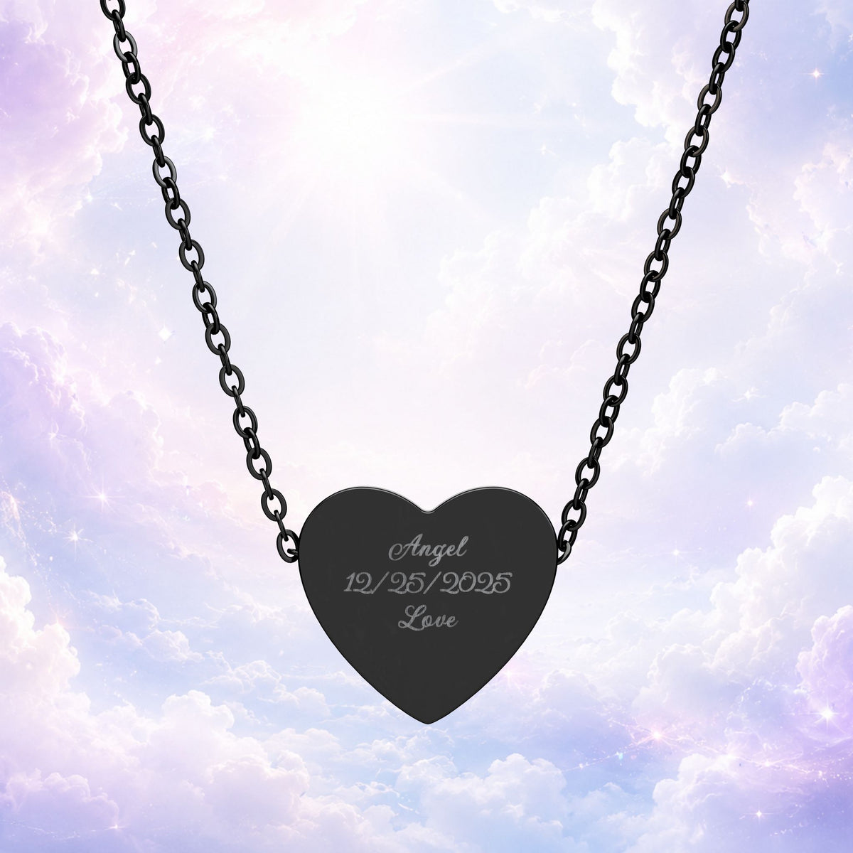 Personalized Engraved Heart Pendant Necklace
