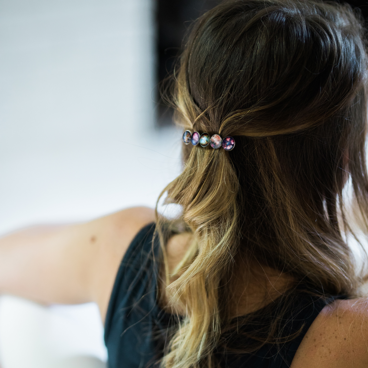Rainbow Nebula Hair Clip Barrette