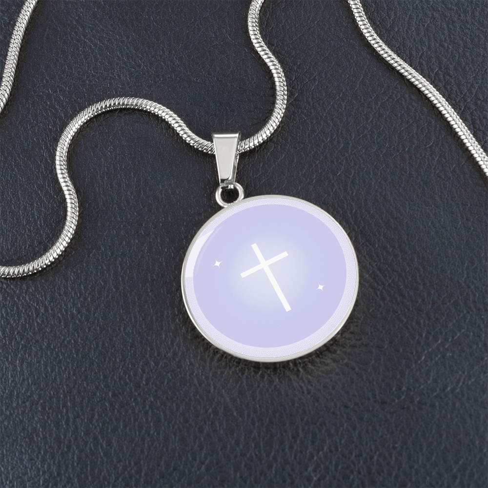 Minimalist Cross Circle Necklace – Christian Gift for Women – Inspirational Faith Jewelry – Religious Necklace