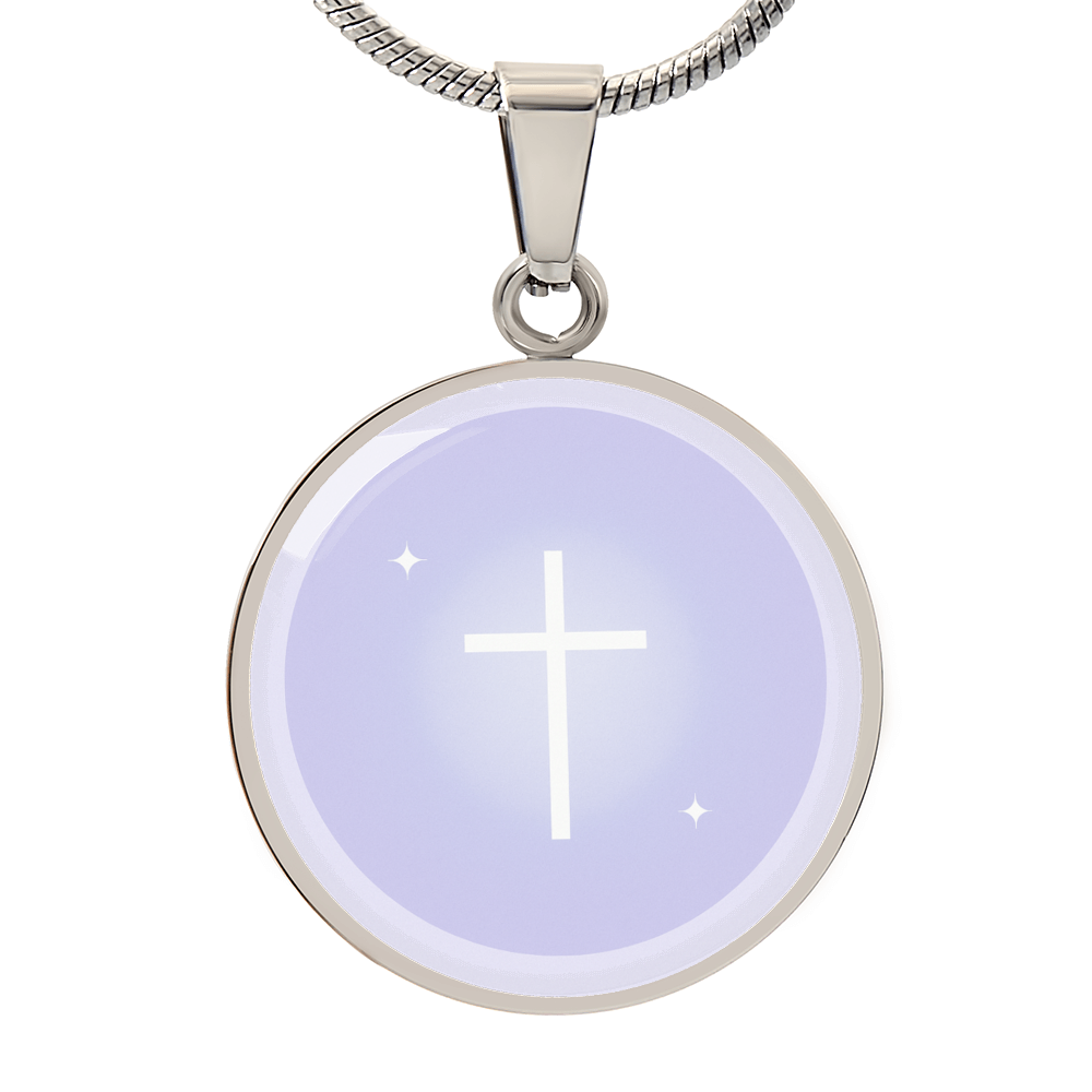Minimalist Cross Circle Necklace – Christian Gift for Women – Inspirational Faith Jewelry – Religious Necklace