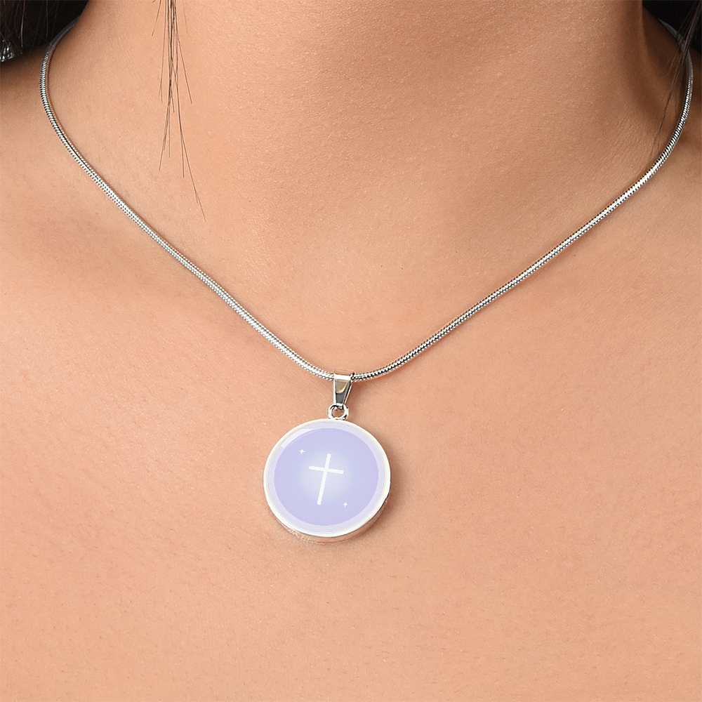 Minimalist Cross Circle Necklace – Christian Gift for Women – Inspirational Faith Jewelry – Religious Necklace