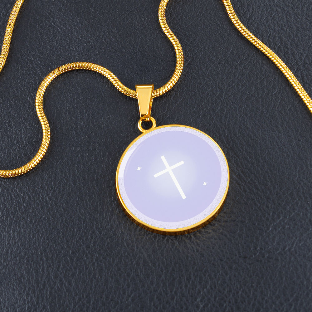 Minimalist Cross Circle Necklace – Christian Gift for Women – Inspirational Faith Jewelry – Religious Necklace