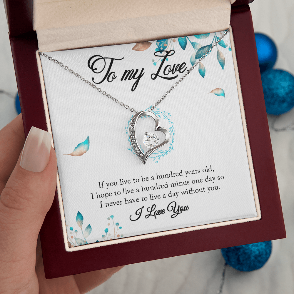 “To My Love – Heart Necklace Gift | Romantic Anniversary or Holiday Jewelry for Her”