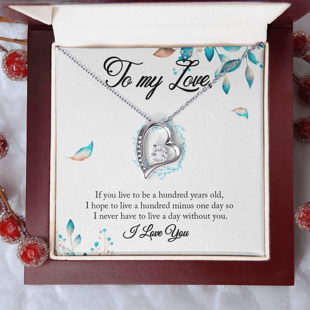 “To My Love – Heart Necklace Gift | Romantic Anniversary or Holiday Jewelry for Her”