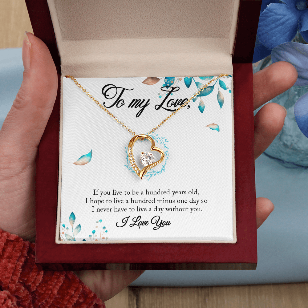 “To My Love – Heart Necklace Gift | Romantic Anniversary or Holiday Jewelry for Her”