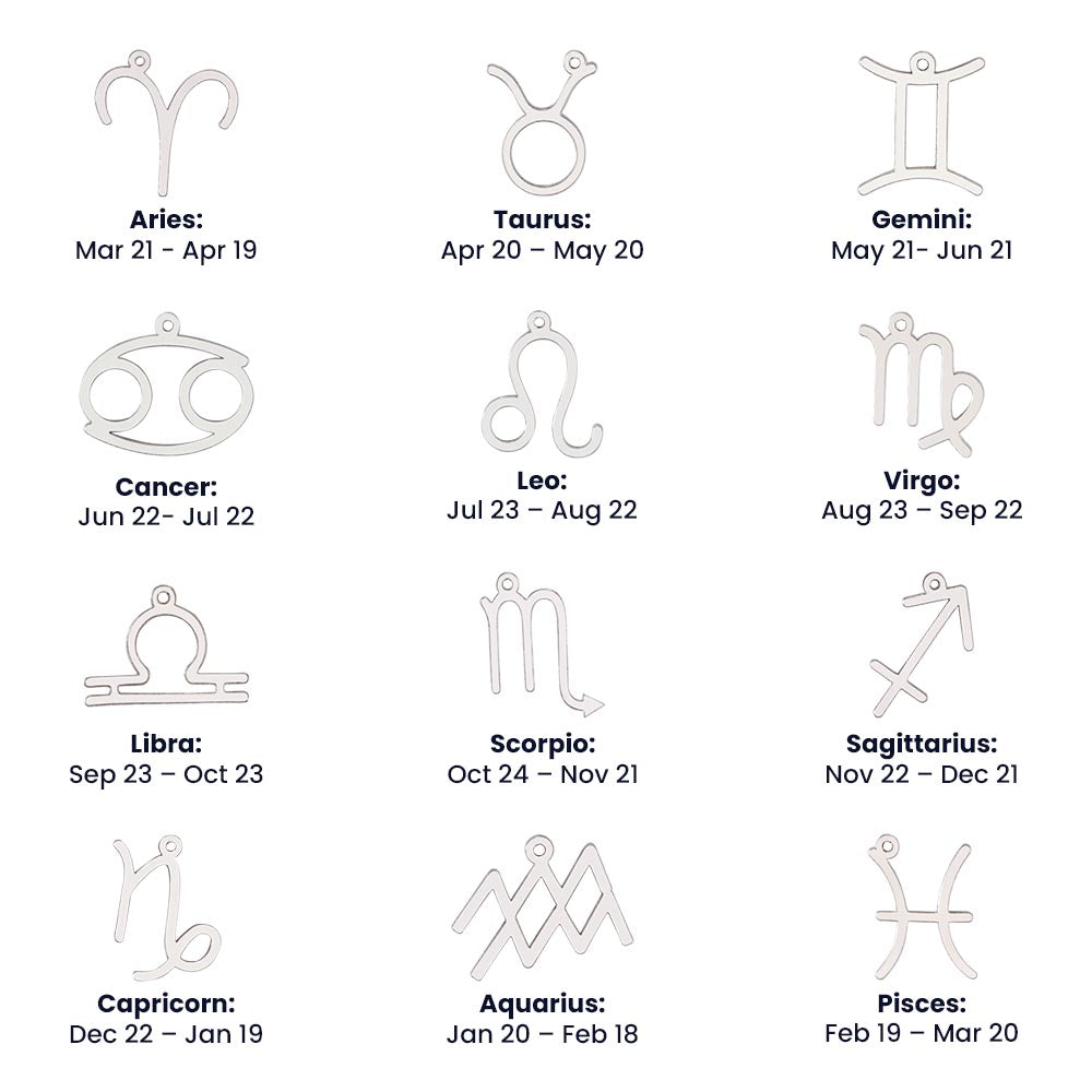 Zodiac Symbol Pendant Necklace