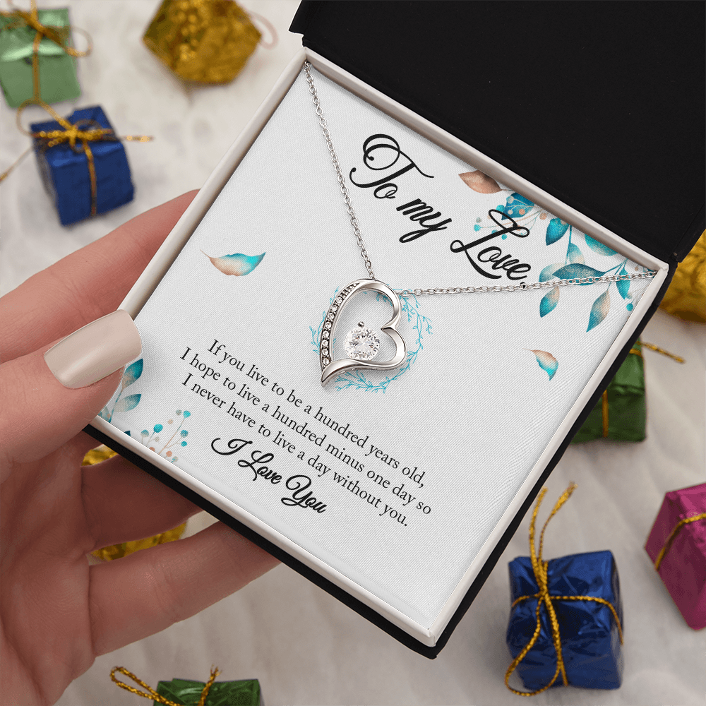 “To My Love – Heart Necklace Gift | Romantic Anniversary or Holiday Jewelry for Her”