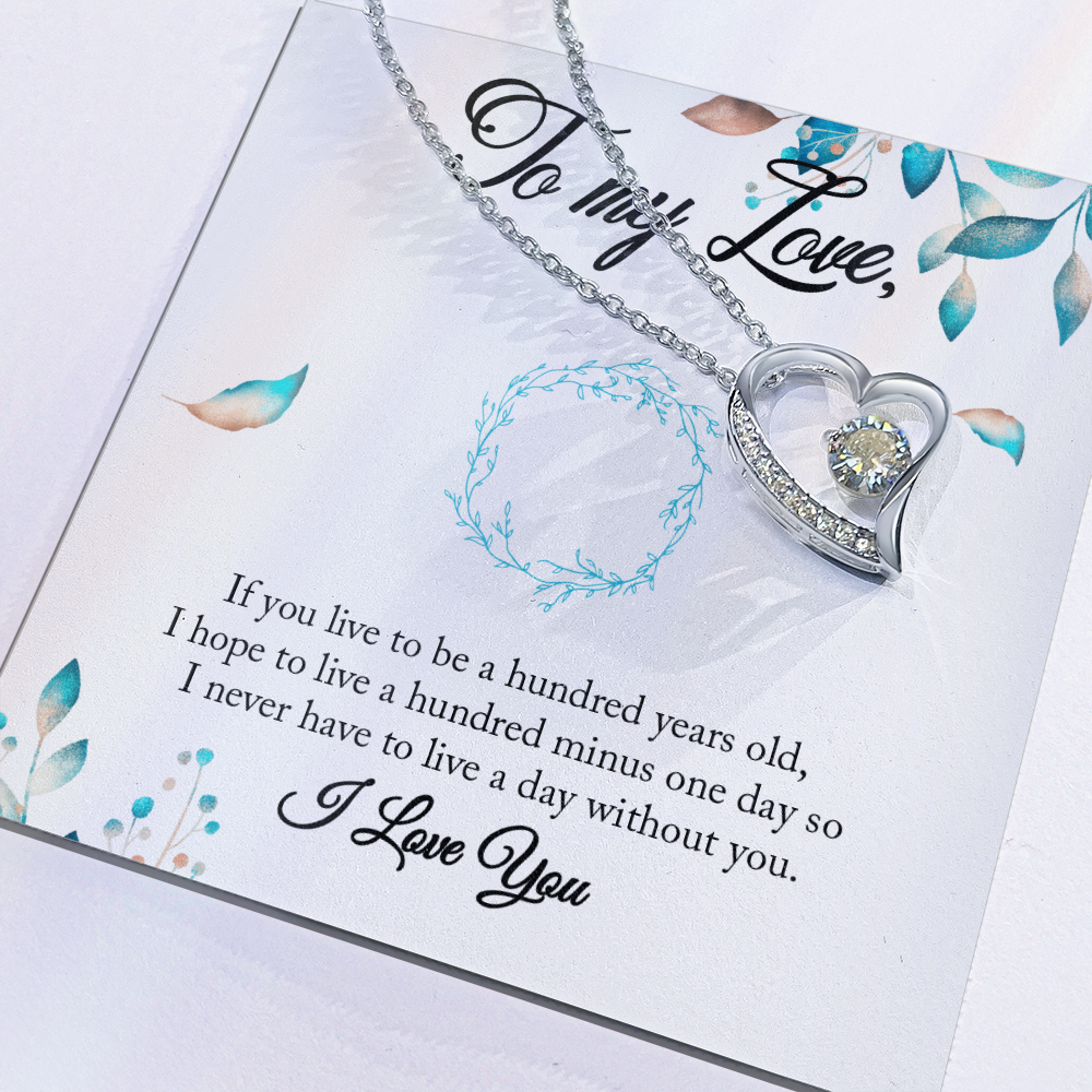 “To My Love – Heart Necklace Gift | Romantic Anniversary or Holiday Jewelry for Her”