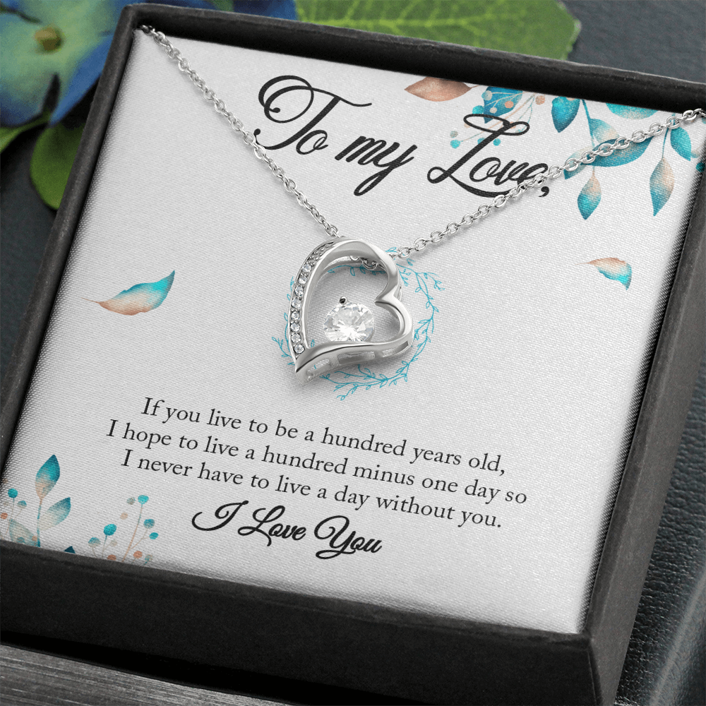 “To My Love – Heart Necklace Gift | Romantic Anniversary or Holiday Jewelry for Her”