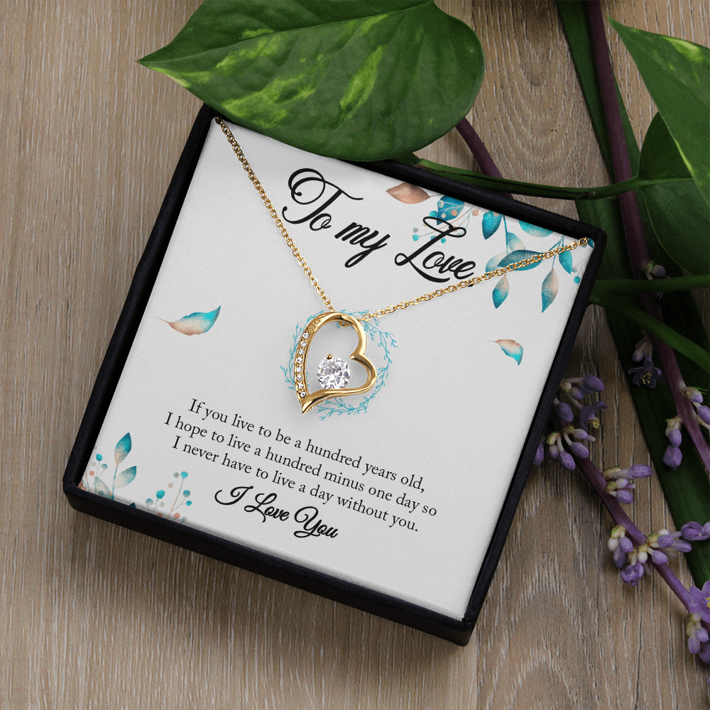 “To My Love – Heart Necklace Gift | Romantic Anniversary or Holiday Jewelry for Her”