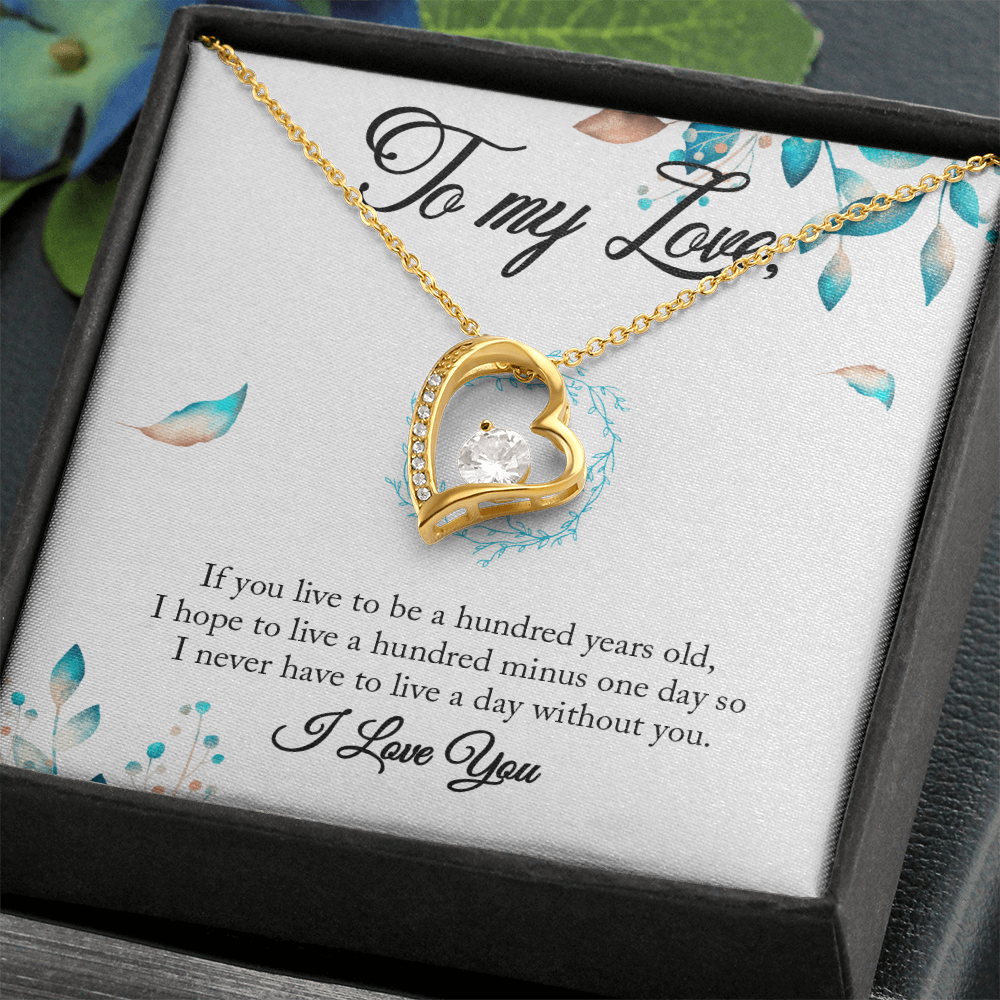 “To My Love – Heart Necklace Gift | Romantic Anniversary or Holiday Jewelry for Her”