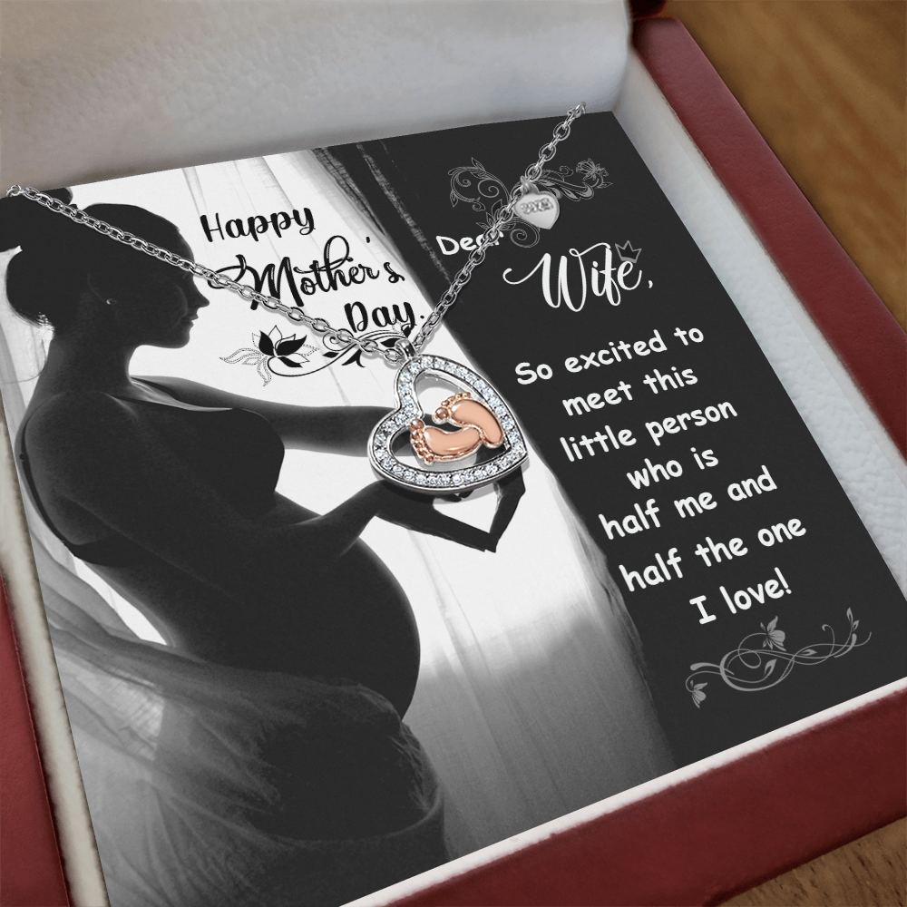 Baby Feet Heart Necklace | Motherhood Keepsake Gift