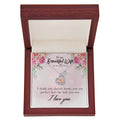 To My Beautiful Wife – Baby Feet Heart Necklace