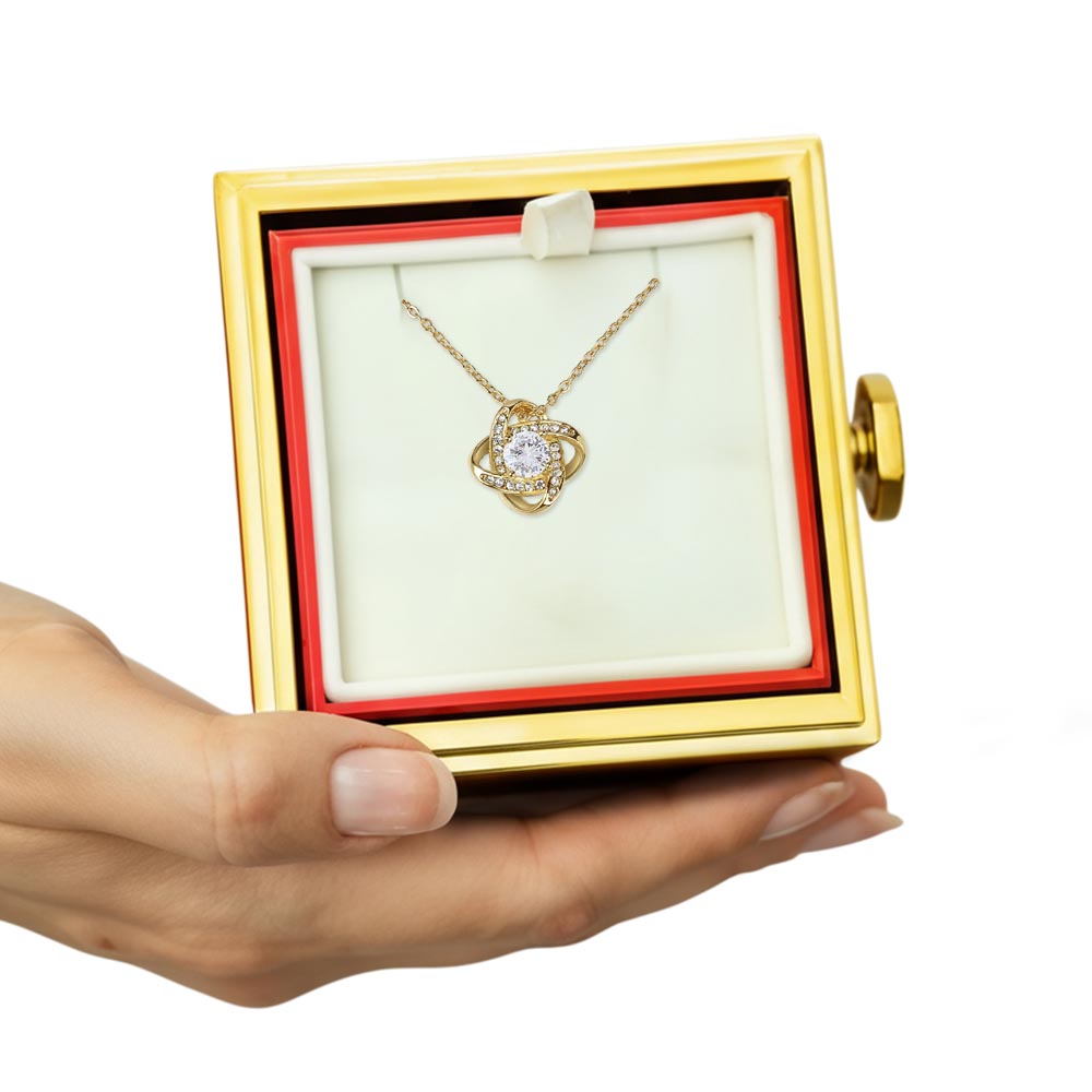 Christmas Rose Gift Set – Elegant Necklace and Rose Jewelry Box for Her