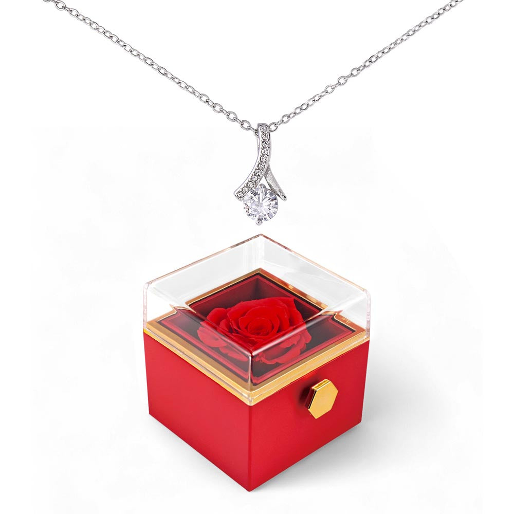 Forever Rose Pendant Gift Set – Romantic Jewelry Box Surprise for Someone Special