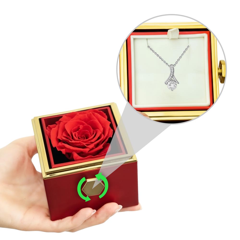 Forever Rose Pendant Gift Set – Romantic Jewelry Box Surprise for Someone Special