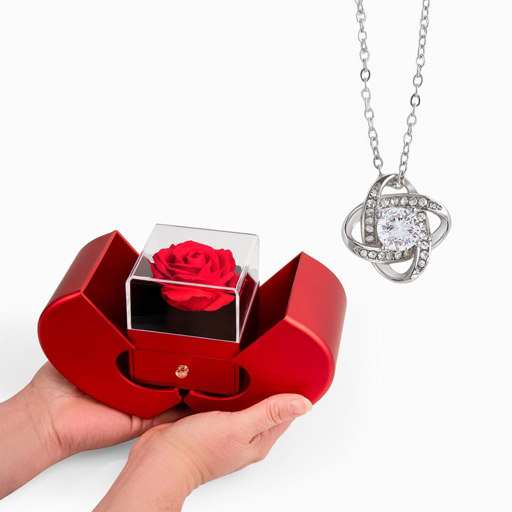 Eternal Love Rose Necklace Gift Set – Timeless Jewelry Box for Her