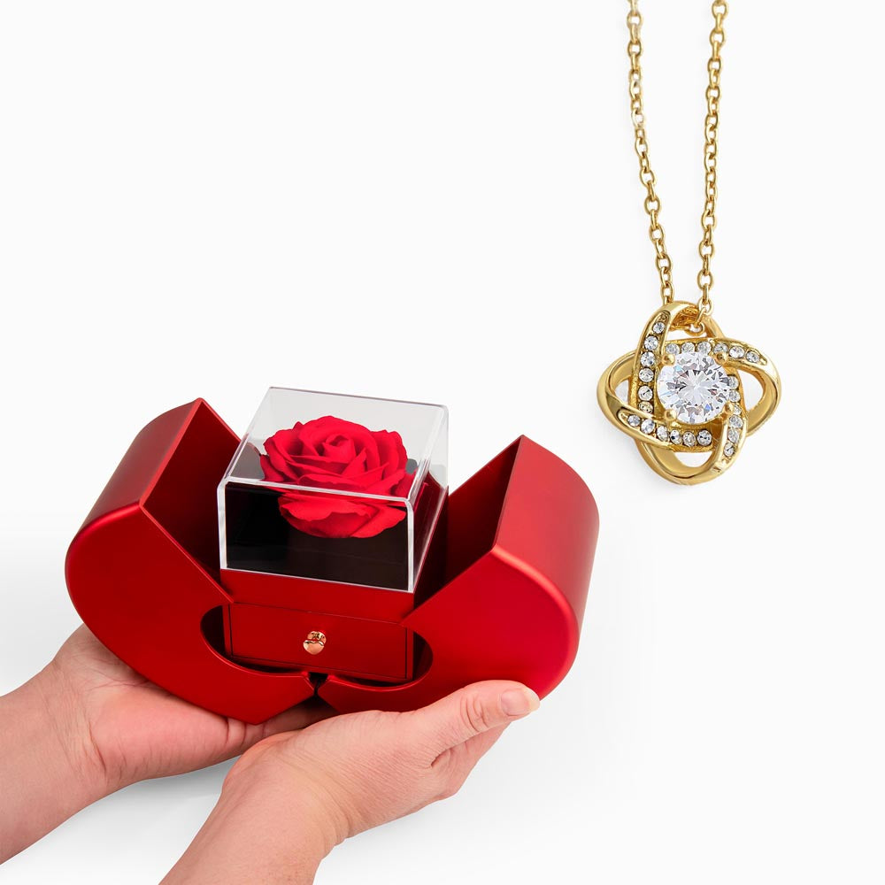 Eternal Love Rose Necklace Gift Set – Timeless Jewelry Box for Her