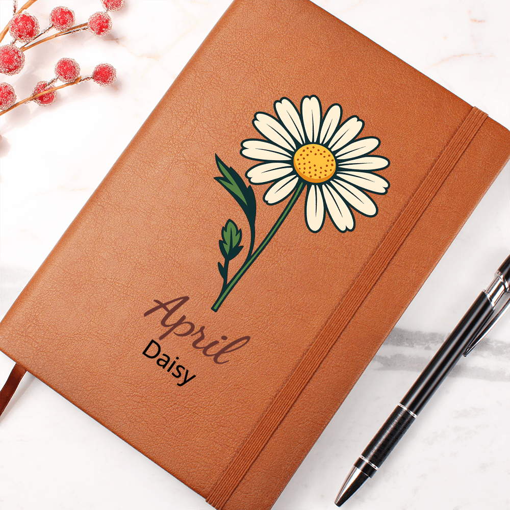 Elegant Minimalist Birth Flower Journal-April