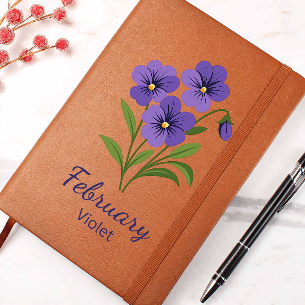 Elegant Minimalist Birth Flower Journal-February