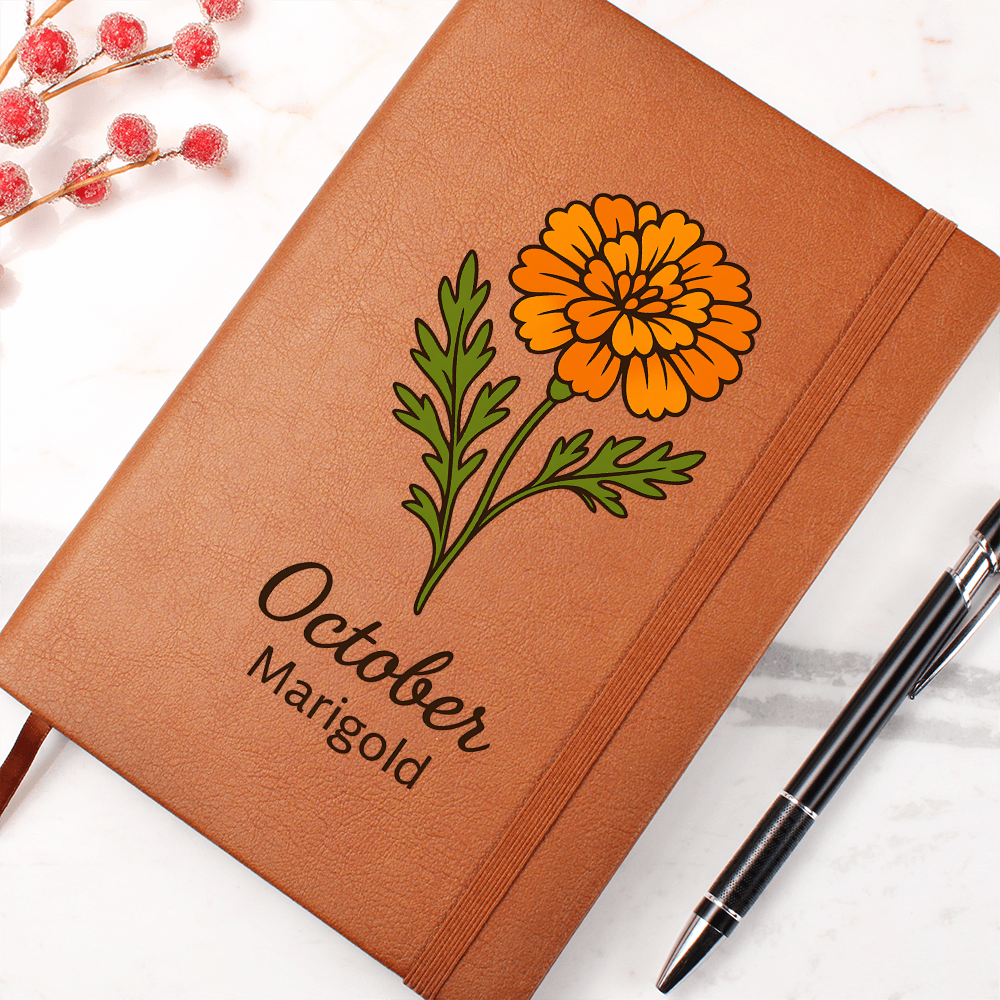 Elegant Minimalist Birth Flower Journal-October