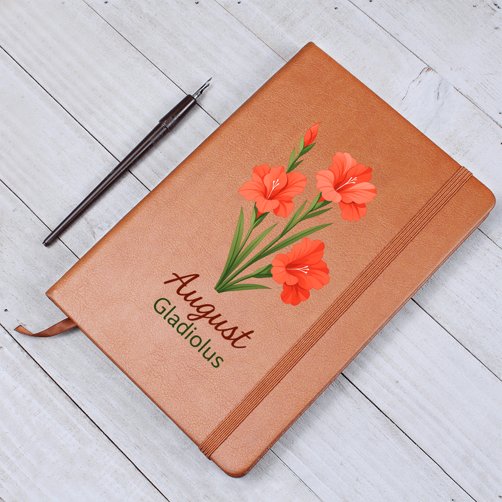 Elegant Minimalist Birth Flower Journal-August