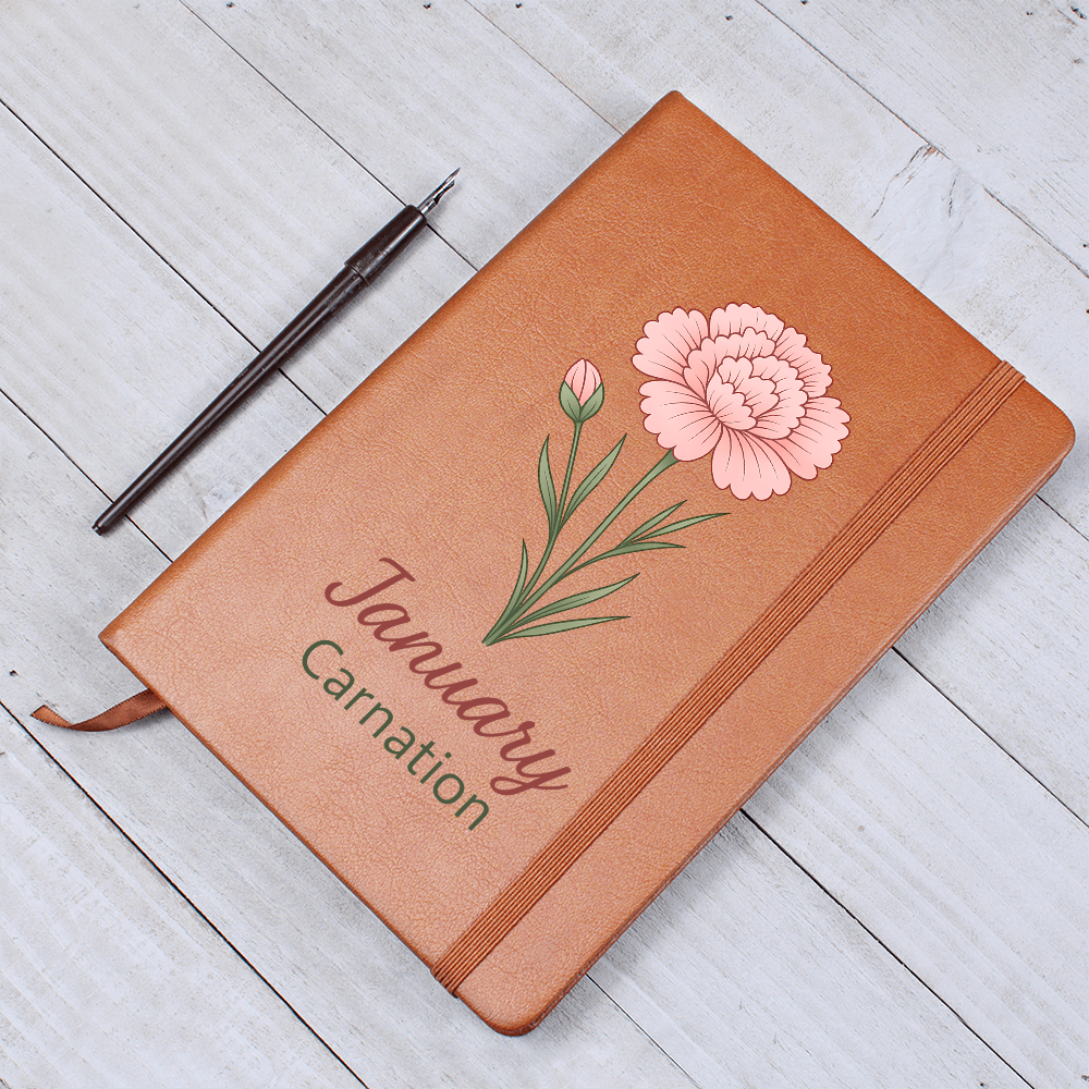 Elegant Minimalist Birth Flower Journal-January