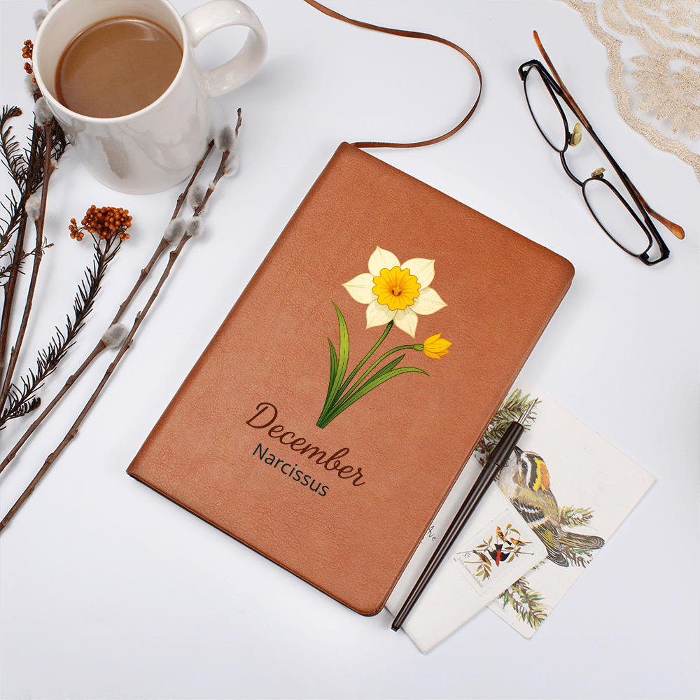 Elegant Minimalist Birth Flower Journal-December