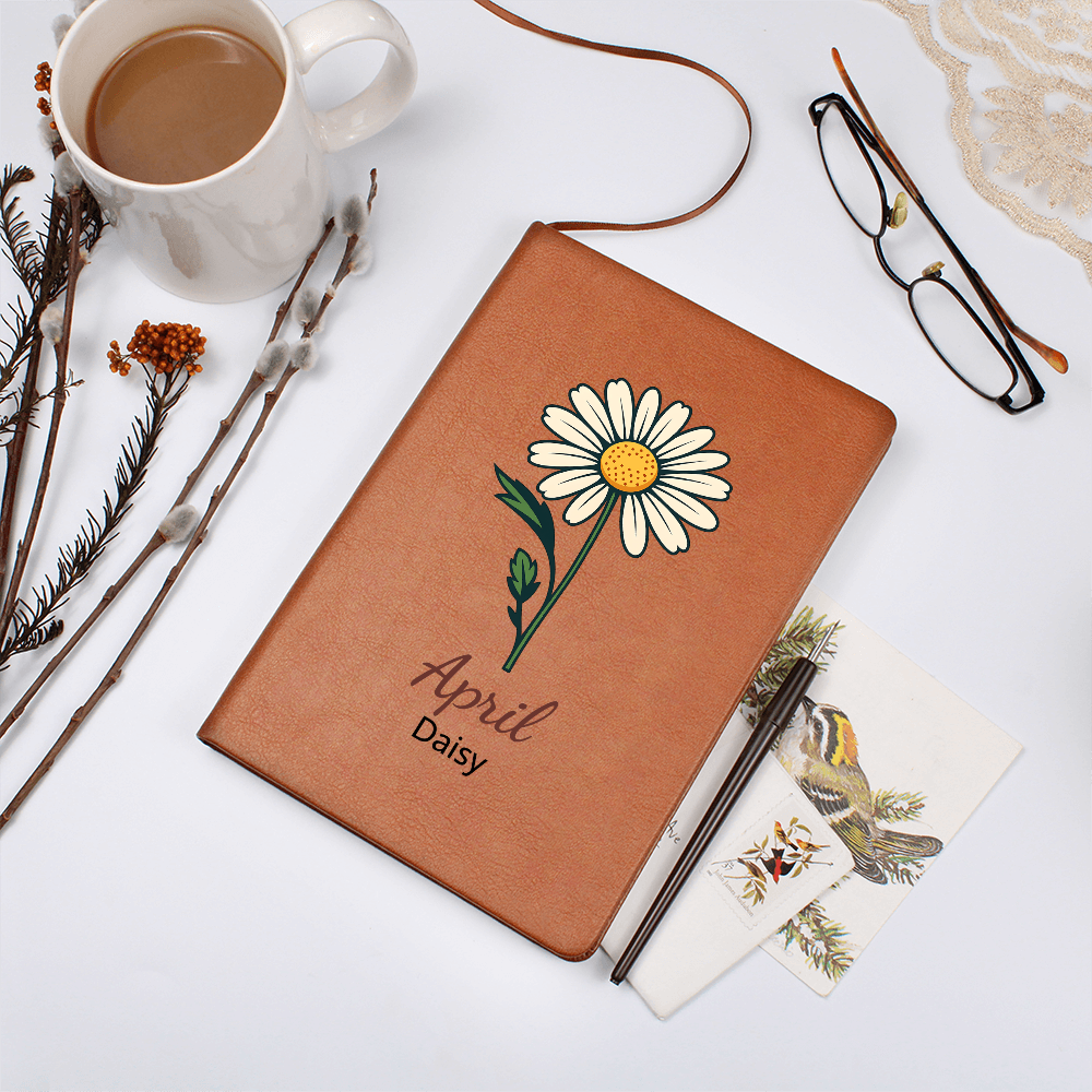 Elegant Minimalist Birth Flower Journal-April