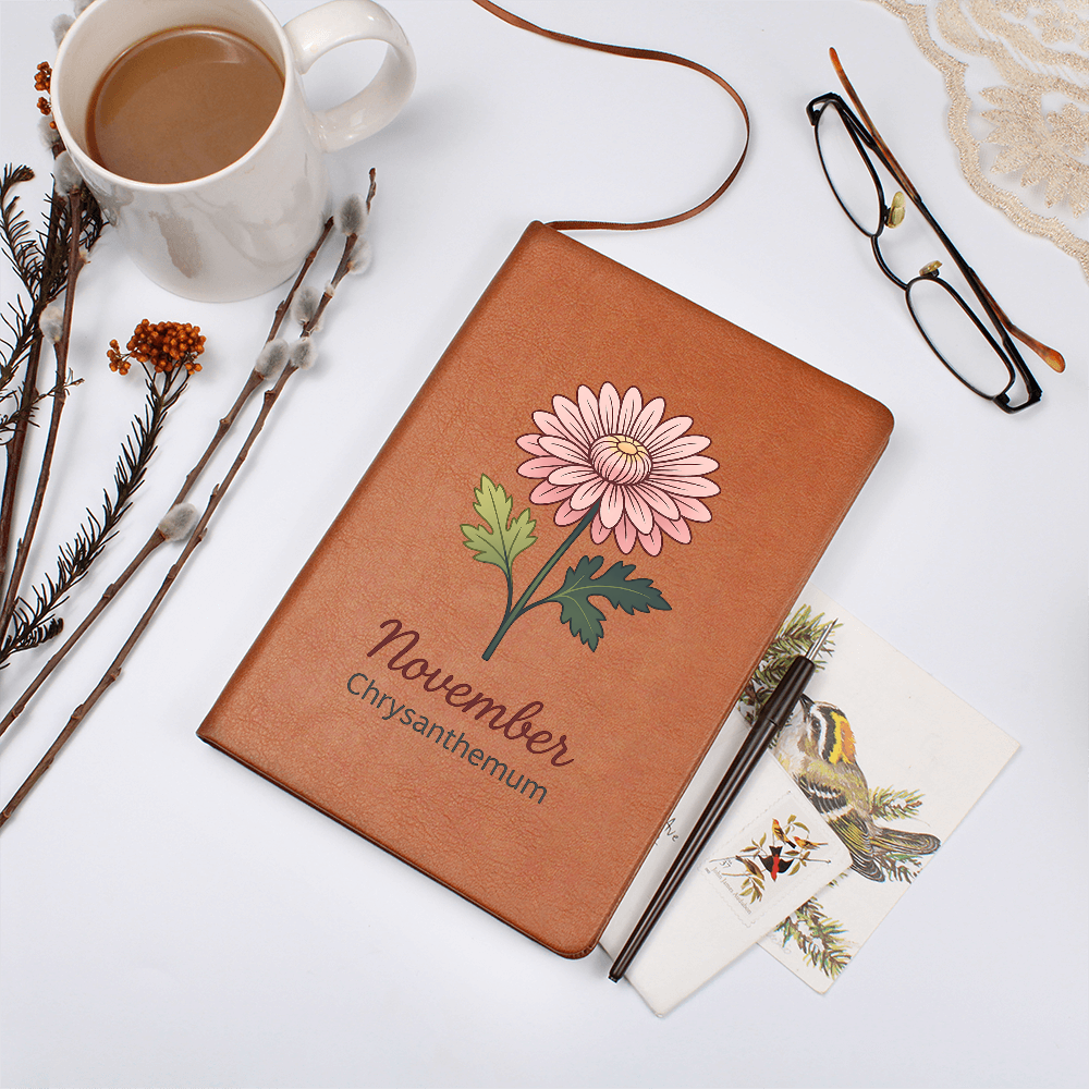 Elegant Minimalist Birth Flower Journal-November