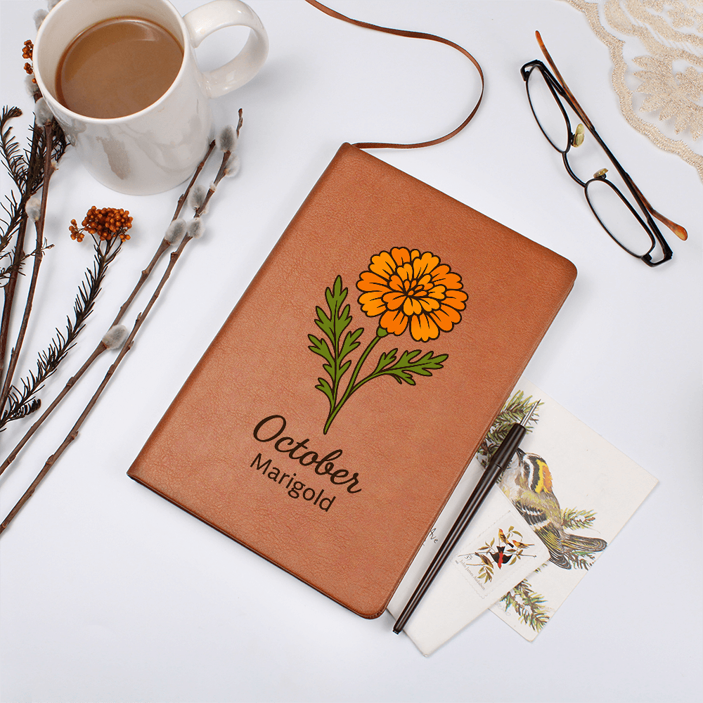 Elegant Minimalist Birth Flower Journal-October