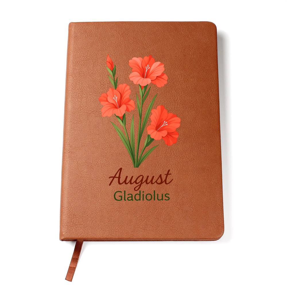 Elegant Minimalist Birth Flower Journal-August