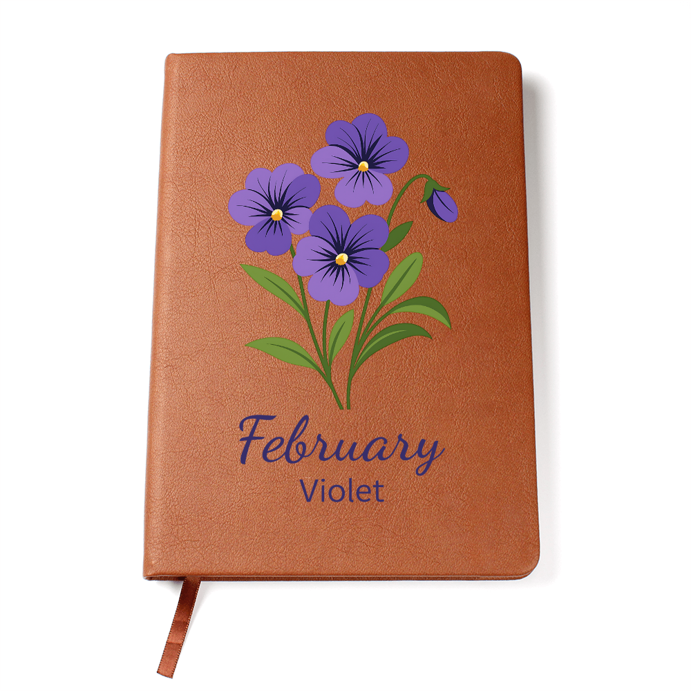 Elegant Minimalist Birth Flower Journal-February
