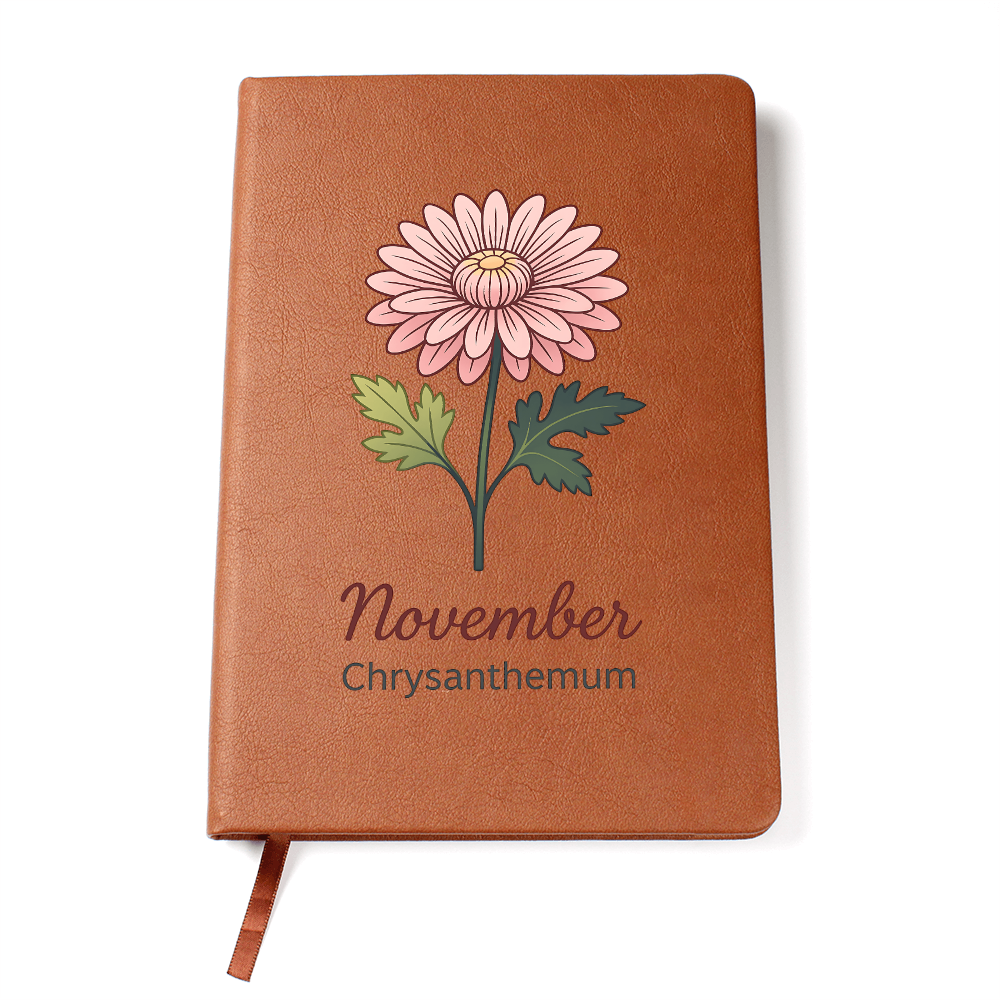Elegant Minimalist Birth Flower Journal-November