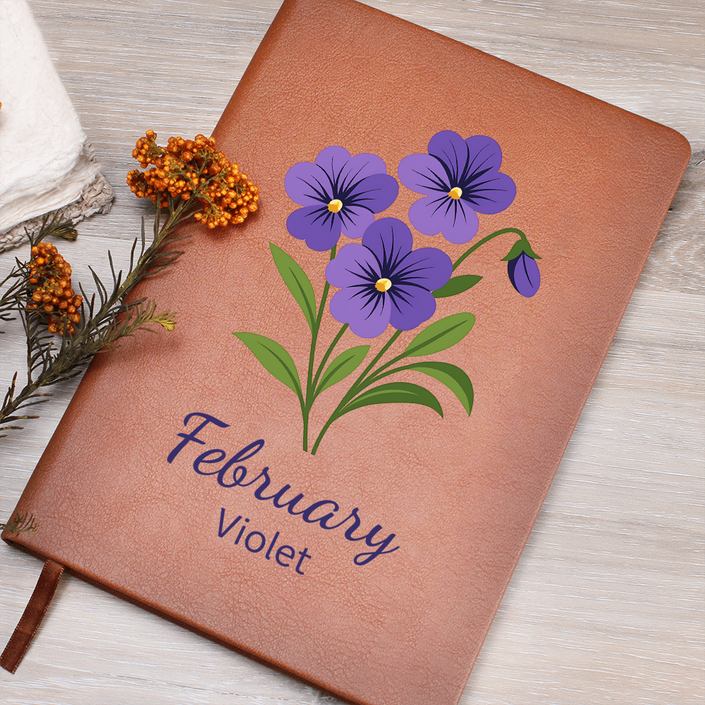 Elegant Minimalist Birth Flower Journal-February