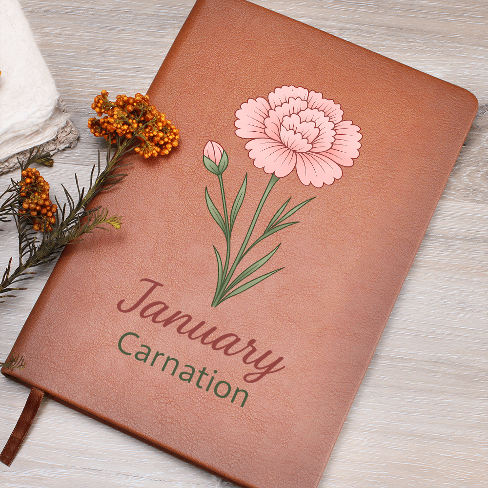 Elegant Minimalist Birth Flower Journal-January