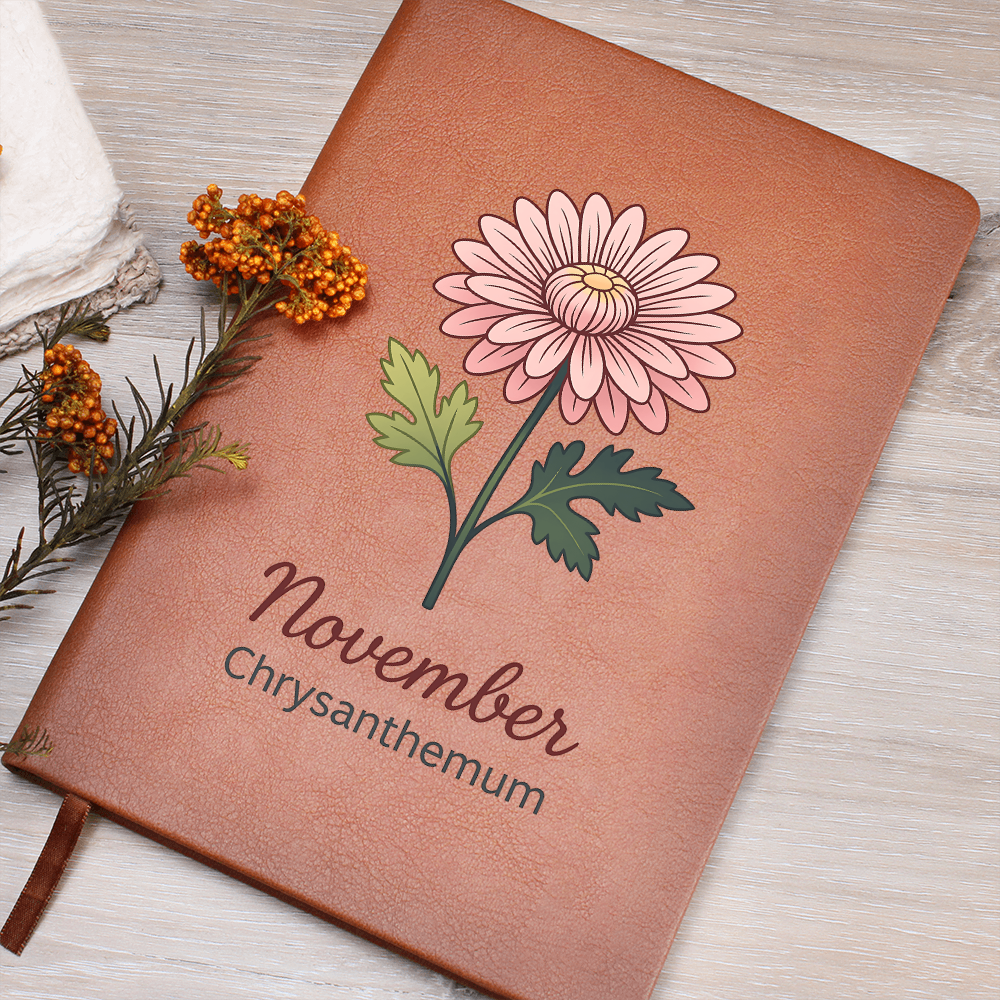 Elegant Minimalist Birth Flower Journal-November