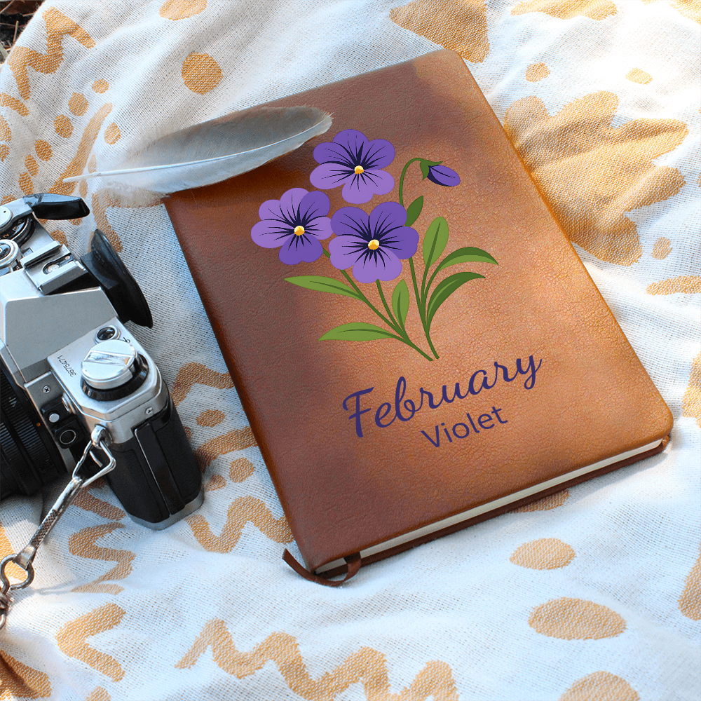 Elegant Minimalist Birth Flower Journal-February