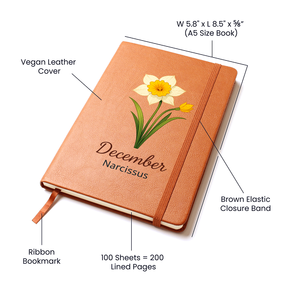 Elegant Minimalist Birth Flower Journal-December