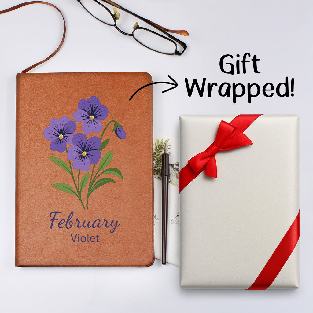 Elegant Minimalist Birth Flower Journal-February