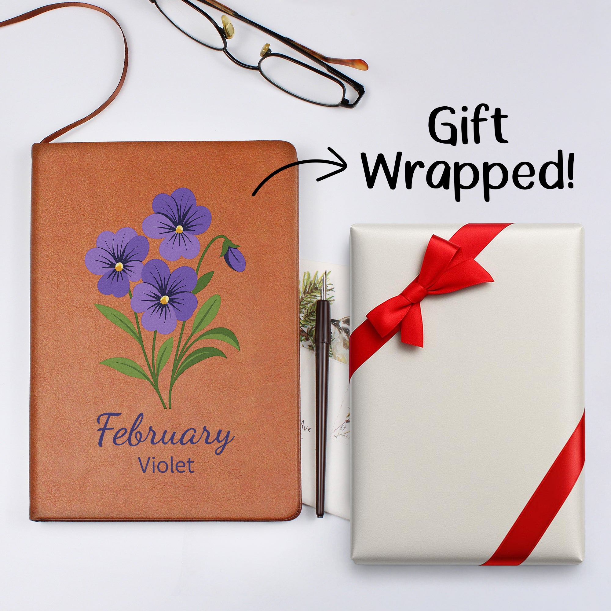 Elegant Minimalist Birth Flower Journal-February