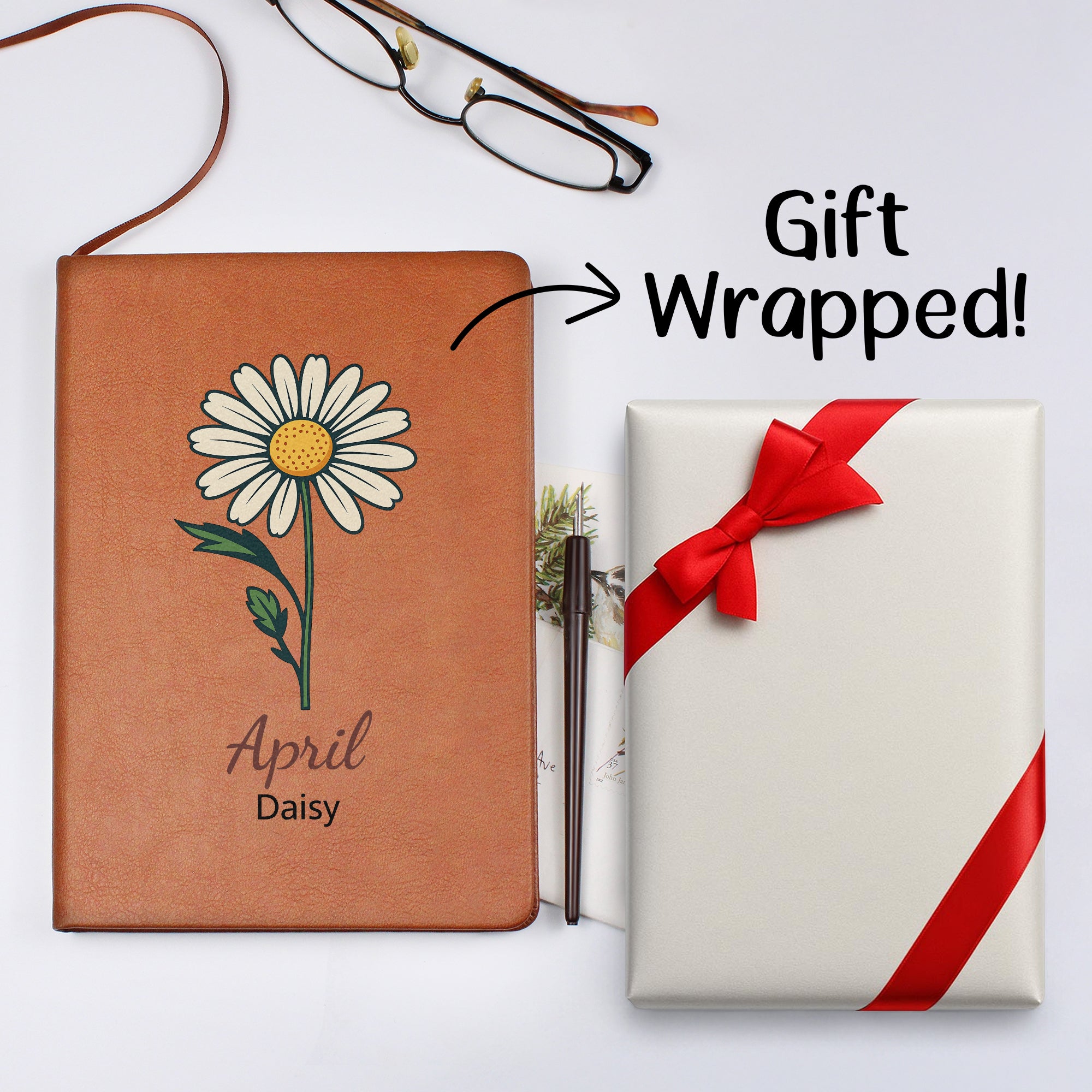 Elegant Minimalist Birth Flower Journal-April