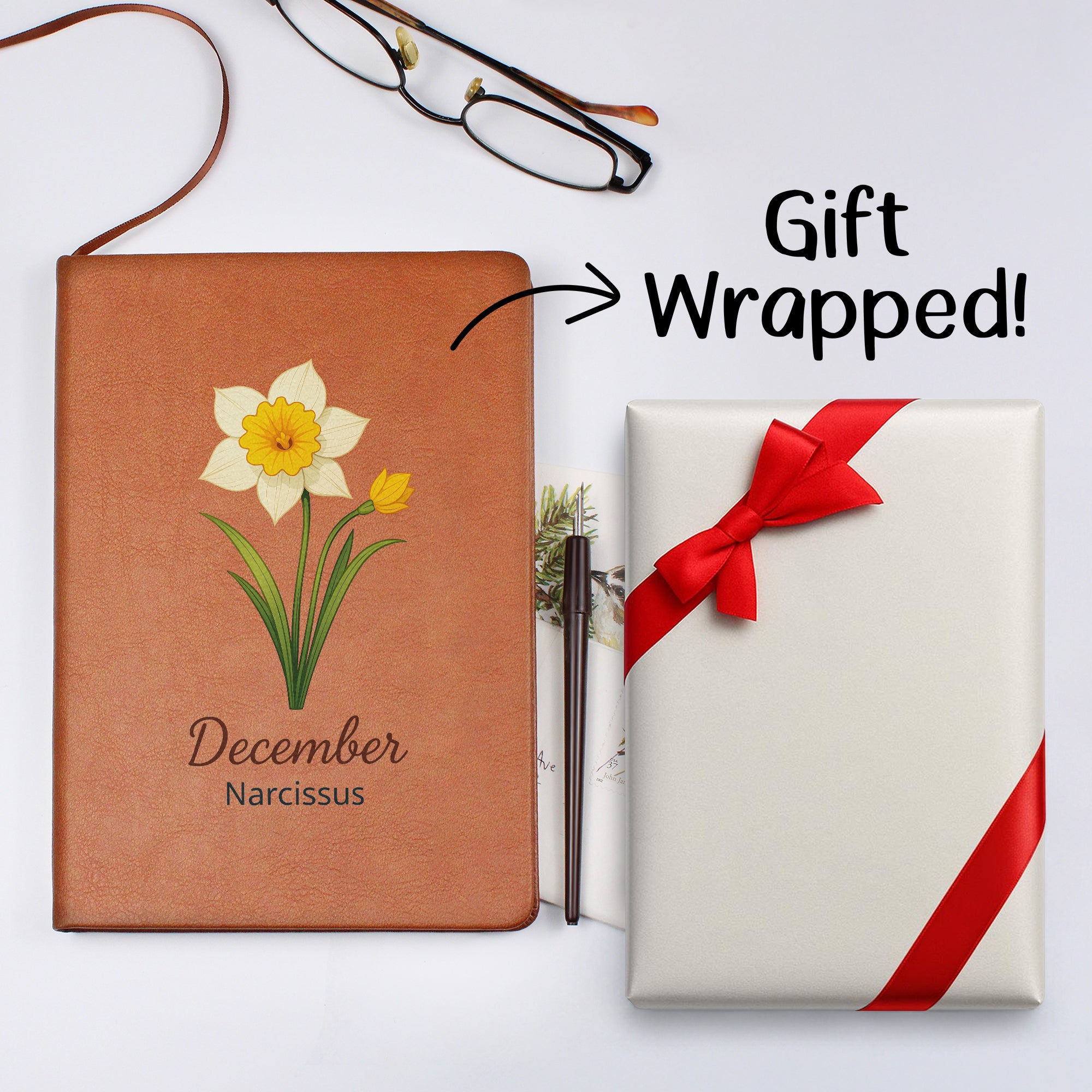 Elegant Minimalist Birth Flower Journal-December