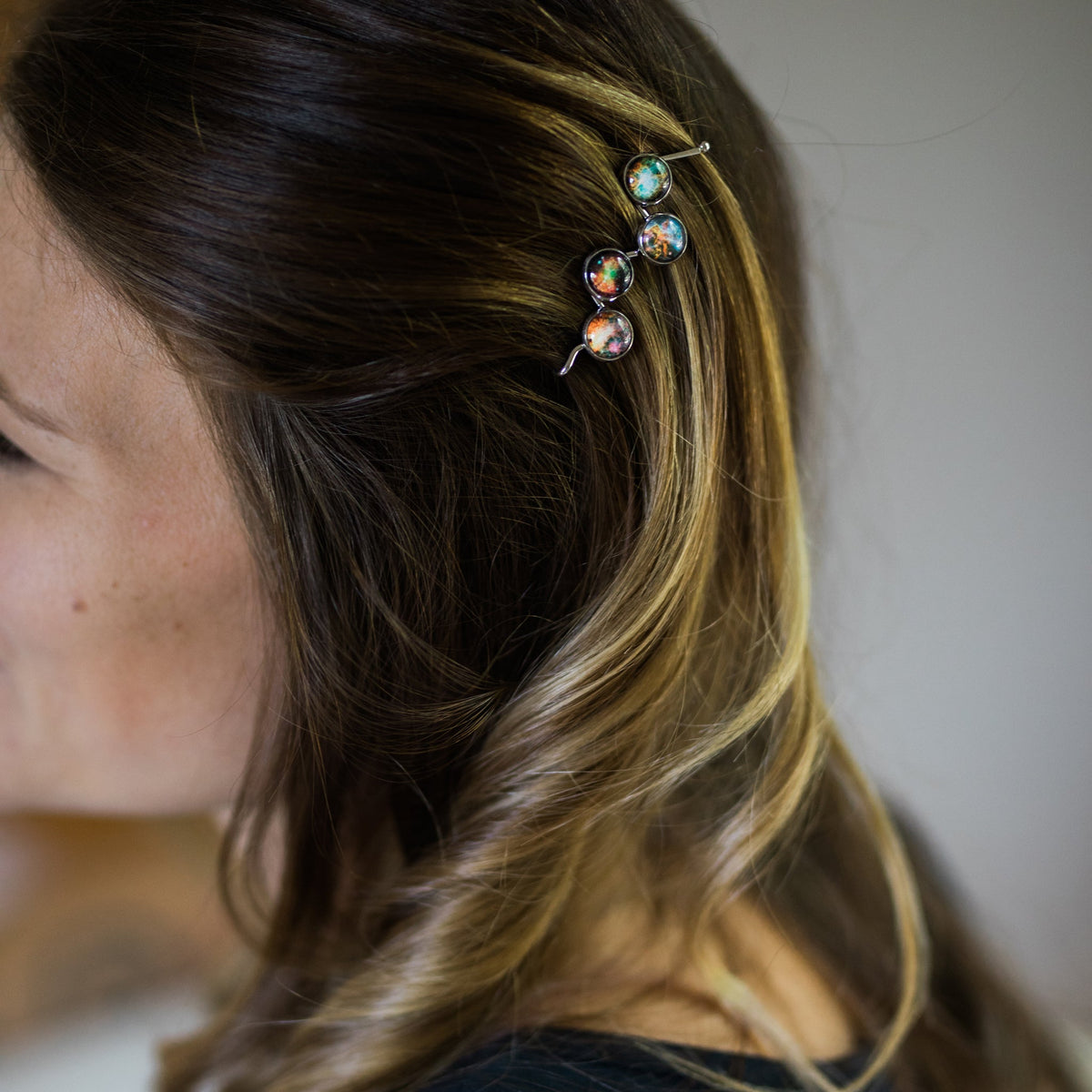 Four Nebula Hair Clip